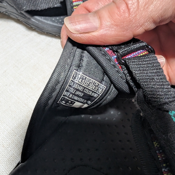 Black Sandals with Multicolor Straps - Picture 5 of 5